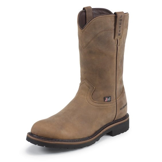 Justin Drywall Pull-On Waterproof Steel Toe – Monroe's Footwear Supply